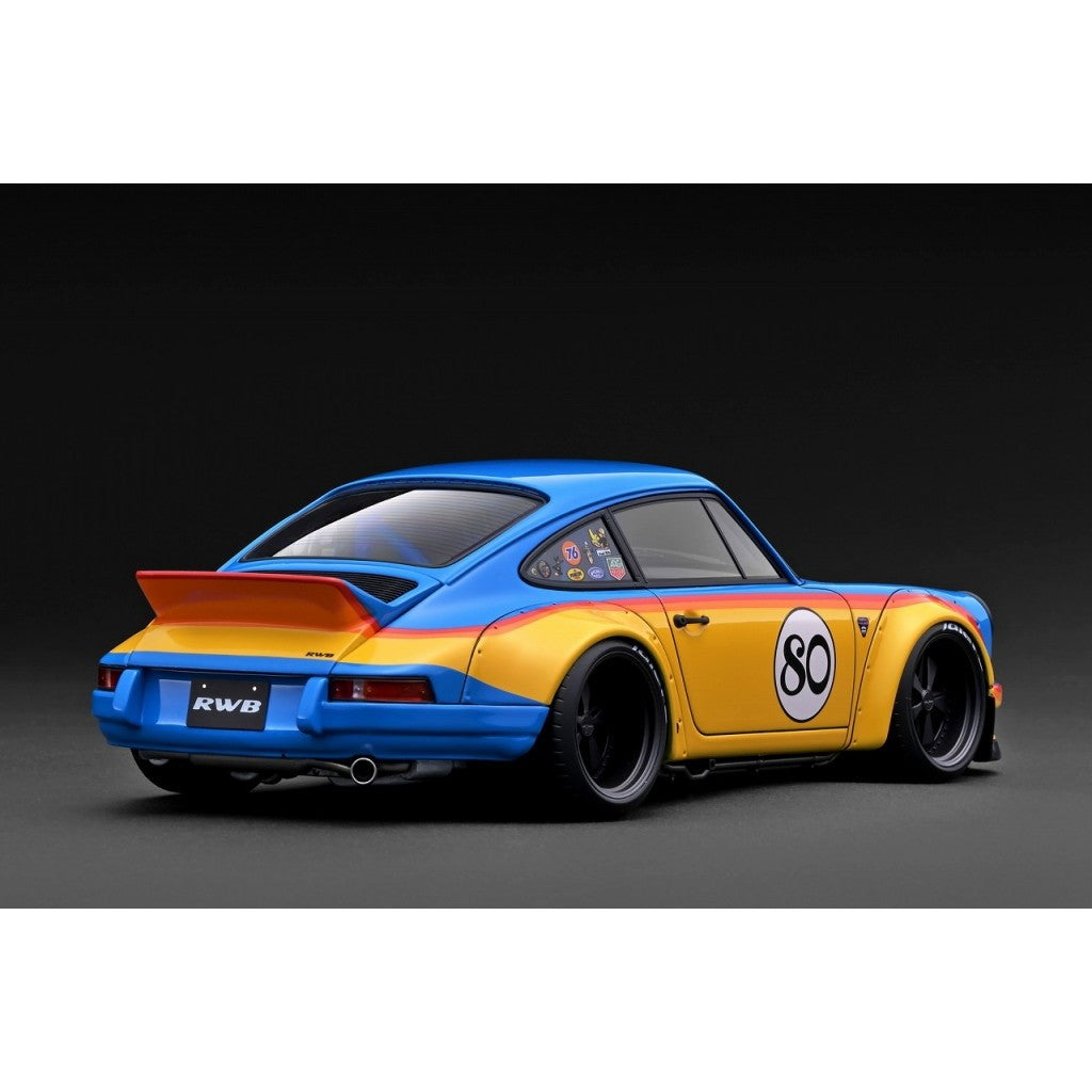 【予約安心出荷】[MDL] 1/18 RWB Backdate Yellow / Blue 完成品 ミニカー(IG3877) ignition model(イグニッションモデル)(2026年9月)