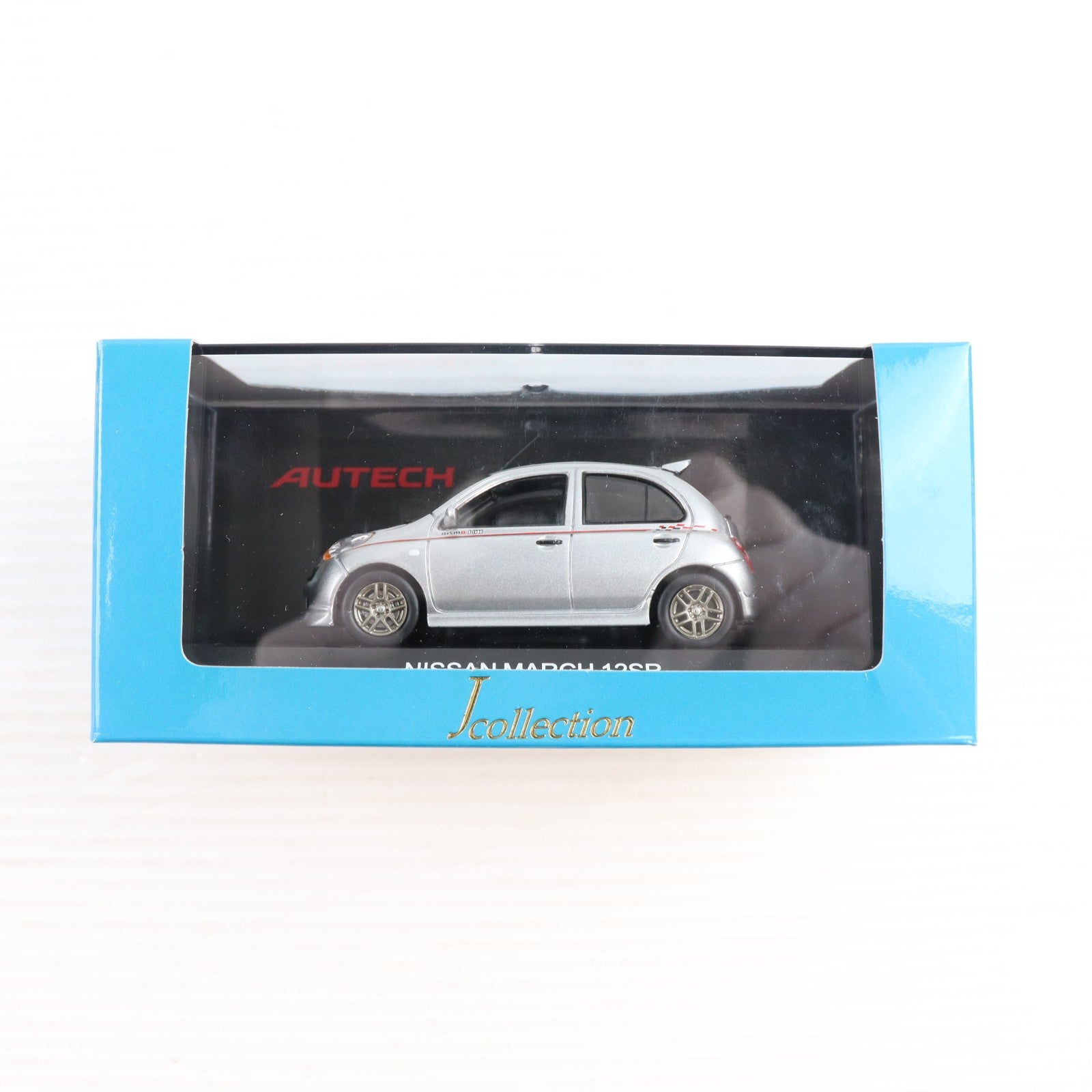 【中古即納】[MDL] 1/43 日産 マーチ 12SR with NISMOストライプ シルバー 完成品 ミニカー(JC18009SR) アイアイアド・カンパニー(20111031)