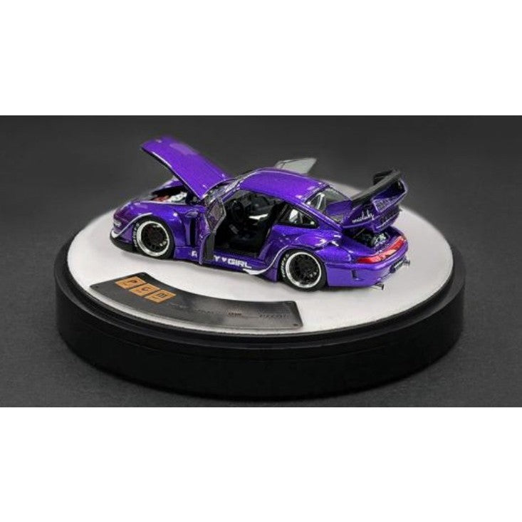 【予約安心出荷】[MDL] 1/64 RWB 993 Purple Metallic - Rotating display(回転台座バージョン) 完成品 ミニカー(PGM-640314-2) PGM(プライベートグッズモデル)(2026年7月)