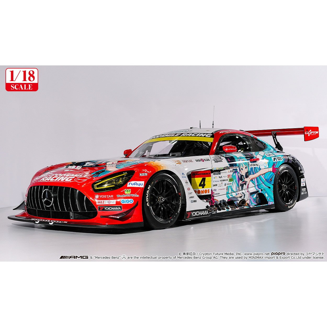【予約安心出荷】[MDL] 1/18 グッドスマイル 初音ミク AMG 2026 開幕戦Ver. 初音ミク GTプロジェクト 完成品 ミニカー グッドスマイルレーシング(2026年12月)