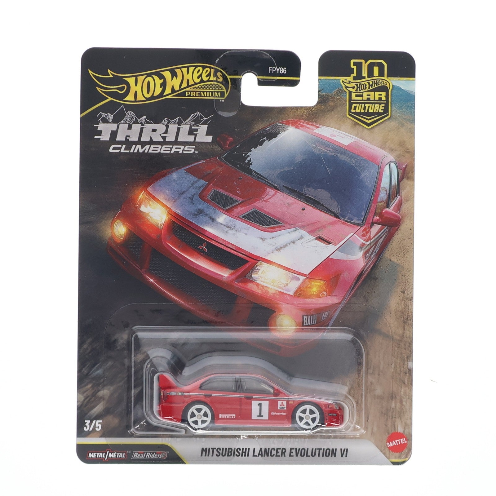 【中古即納】[MDL] Hot Wheels(ホットウィール) カーカルチャー スリル クライマーズ 1/64 三菱 ランサー エボリューション VI 完成品 ミニカー(JKF19-9866) マテル(20260411)