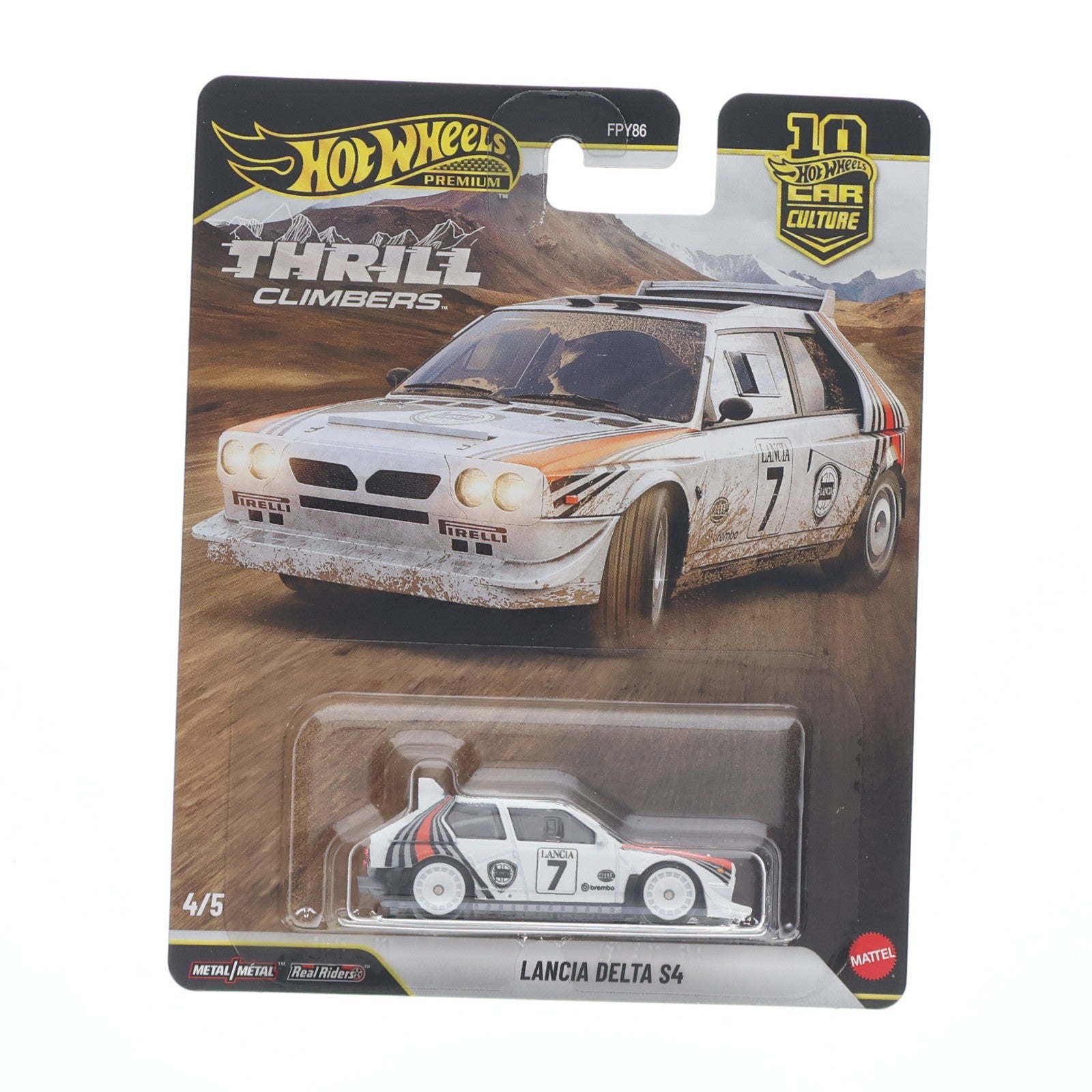 【中古即納】[MDL] Hot Wheels(ホットウィール) カーカルチャー スリル クライマーズ 1/64 ランチア・デルタ S4 完成品 ミニカー(JKF01-9866) マテル(20260411)