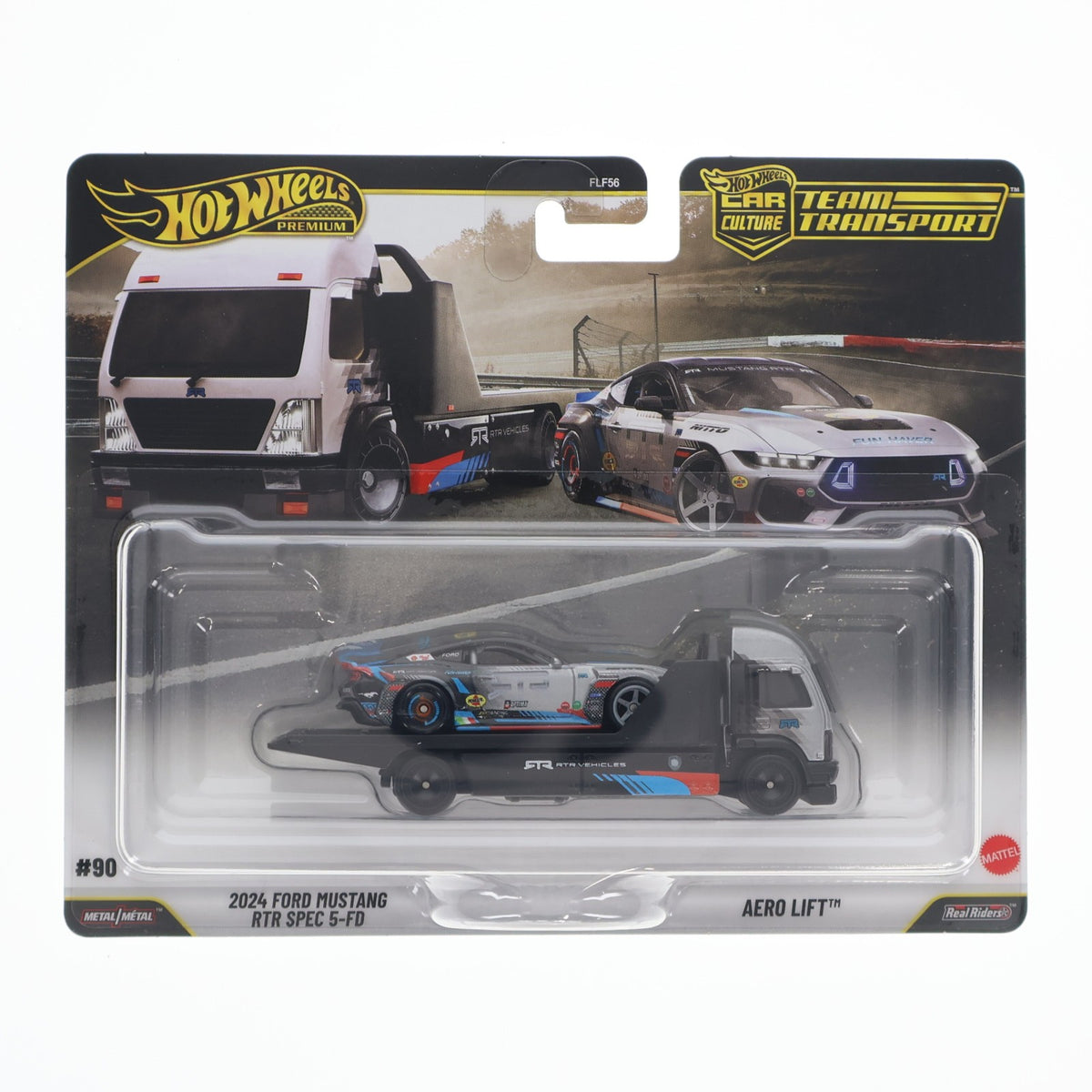 【中古即納】[MDL] Hot Wheels(ホットウィール) チームトランスポート 1/64 2024 フォード マスタング RTR スペック 5-FD / エアロリフト 完成品 ミニカー(JHX92) マテル(20260425)