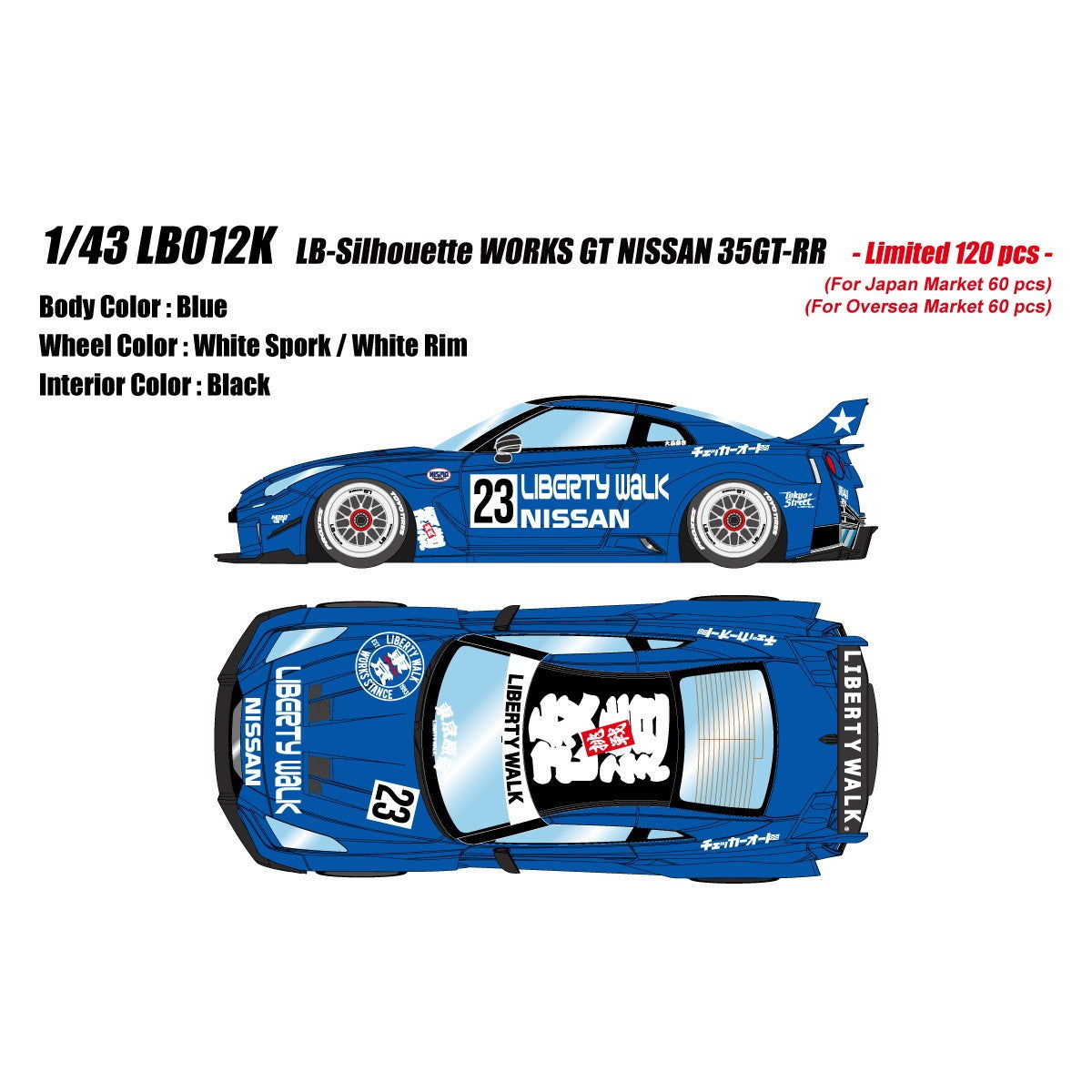 【予約安心出荷】[MDL] 1/43 LB-Silhouette WORKS GT 35GT-RR(ブルー) 完成品 ミニカー(LB012K) EIDOLON(アイドロン)(2026年9月)