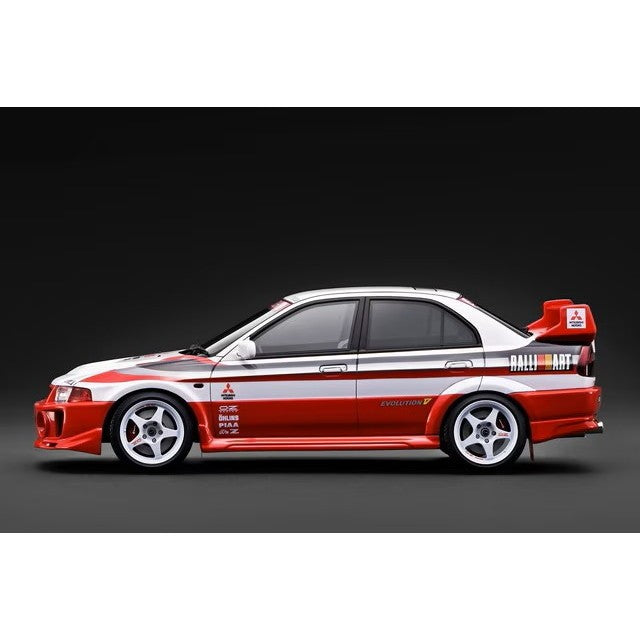 【予約安心出荷】[MDL] 1/18 Mitsubishi LANCER EVOLUTION V(ランサーエボリューション5)(CP9A) White/Red 完成品 ミニカー(IG4021) ignition model(イグニッションモデル)(2027年2月)