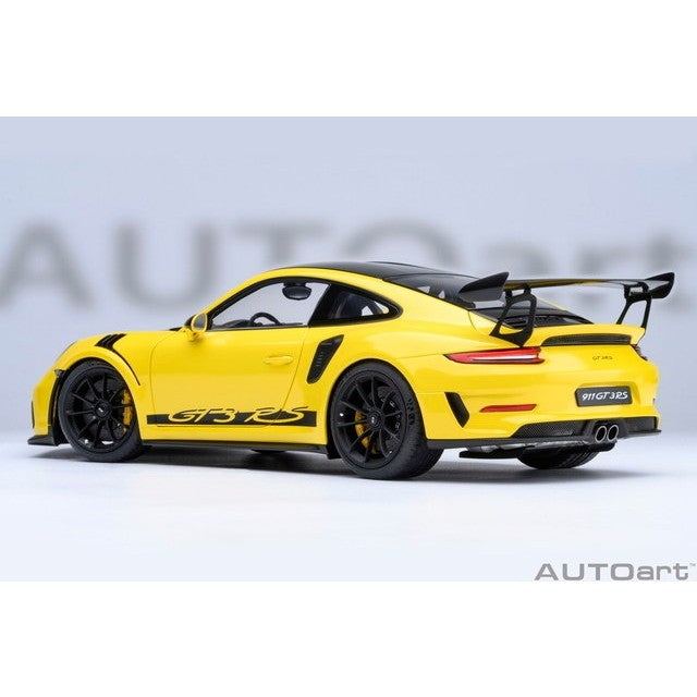 【予約安心出荷】[MDL] オートアート・コンポジットダイキャストモデル 1/18 ポルシェ 911 (991.2) GT3 RS ヴァイザッハ・パッケージ (イエロー/カーボンブラック) 完成品 ミニカー(78178) AUTOart(オートアート)(20260630)