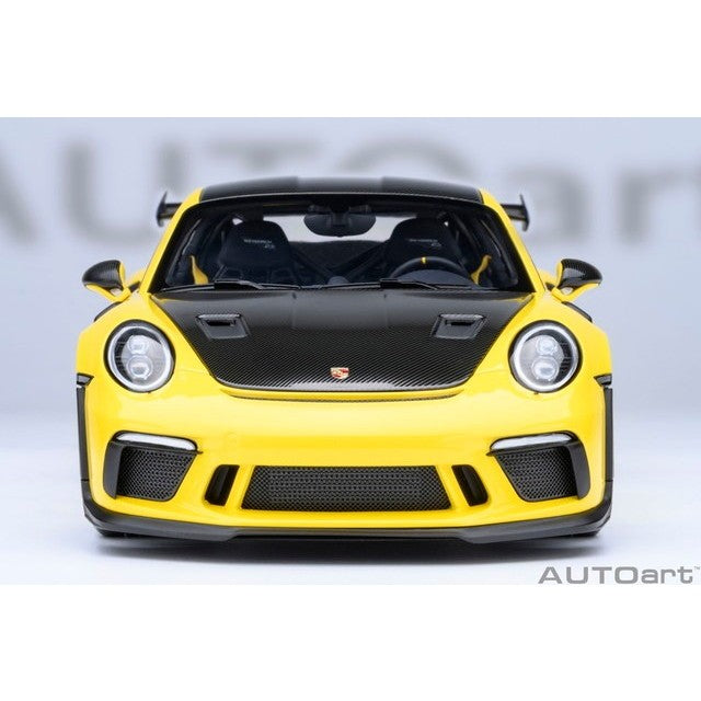 【予約安心出荷】[MDL] オートアート・コンポジットダイキャストモデル 1/18 ポルシェ 911 (991.2) GT3 RS ヴァイザッハ・パッケージ (イエロー/カーボンブラック) 完成品 ミニカー(78178) AUTOart(オートアート)(20260630)