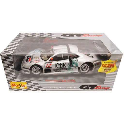 【中古即納】[MDL] GT Racing 1/18 Mercedes CLK-GTR WARSTEINER #12 シルバー 完成品 ミニカー(38848) Maisto(マイスト)(19991231)