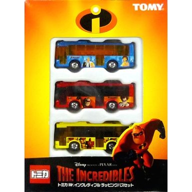 【中古即納】[MDL] トミカ Mr.インクレディブル ラッピングバスセット(3台セット) 完成品 ミニカー(704935) トミー(20041130)