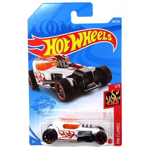 【中古即納】[MDL] Hot Wheels(ホットウィール) HW FLAMES 1/64 MOD ROD(ホワイト×レッド) 完成品 ミニカー(GTC12-M7C5) マテル(20220328)