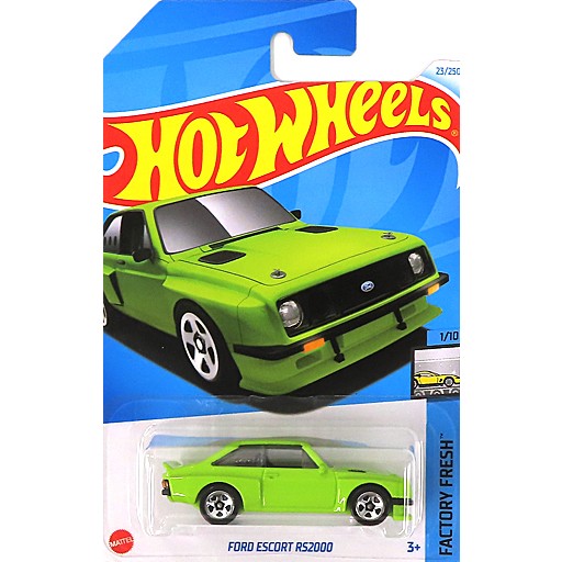 【中古即納】[MDL] Hot Wheels(ホットウィール) FACTORY FRESH 1/64 FORD ESCORT RS2000(ライトグリーン) 完成品 ミニカー(HTC48) マテル(20220328)