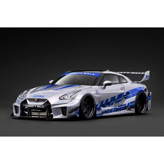 【予約安心出荷】[MDL] 1/18 LB-Silhouette WORKS GT Nissan 35GT-RR Silver 完成品 ミニカー(IG4141) ignition model(イグニッションモデル)(2027年2月)
