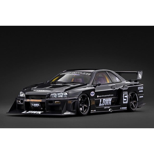 【予約安心出荷】[MDL] 1/18 LB-ER34 Super Silhouette SKYLINE Black 完成品 ミニカー(IG4135) ignition model(イグニッションモデル)(2027年2月)
