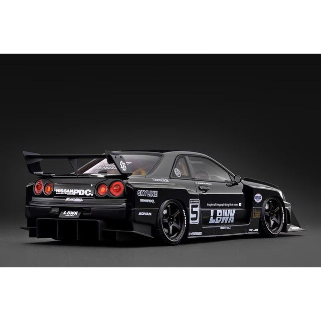 【予約安心出荷】[MDL] 1/18 LB-ER34 Super Silhouette SKYLINE Black 完成品 ミニカー(IG4135) ignition model(イグニッションモデル)(2027年2月)