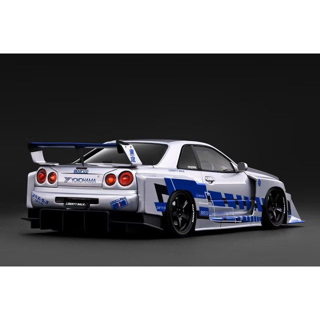 【予約安心出荷】[MDL] 1/18 LB-ER34 Super Silhouette SKYLINE Silver 完成品 ミニカー(IG4136) ignition model(イグニッションモデル)(2027年3月)