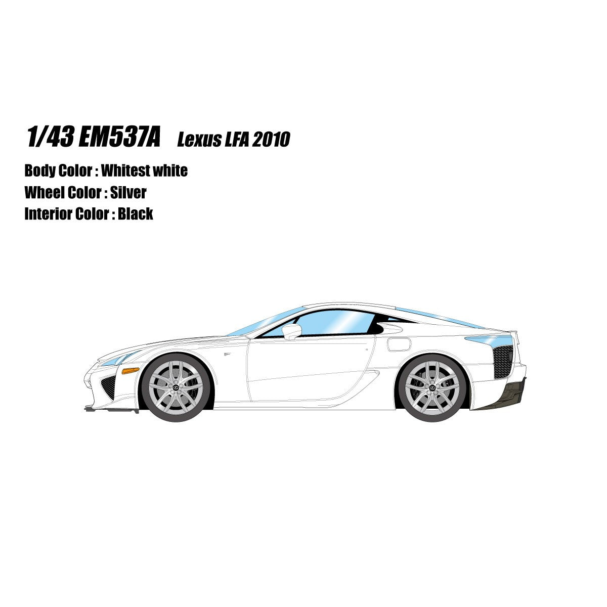 【予約安心出荷】[MDL] (再販) 1/43 Lexus(レクサス) LFA 2010 ホワイテストホワイト 完成品 ミニカー(EM537A) EIDOLON(アイドロン)(2027年2月)