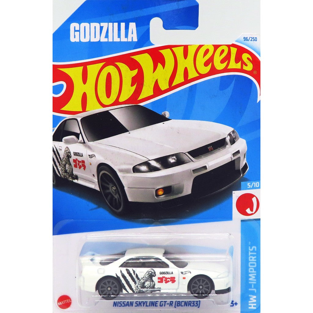 【中古即納】[MDL] Hot Wheels(ホットウィール) HW J-IMPORTS 1/64 NISSAN SKYLINE GT-R(BCNR3) ゴジラ(ホワイト) 完成品 ミニカー(HTC44) マテル(20241231)