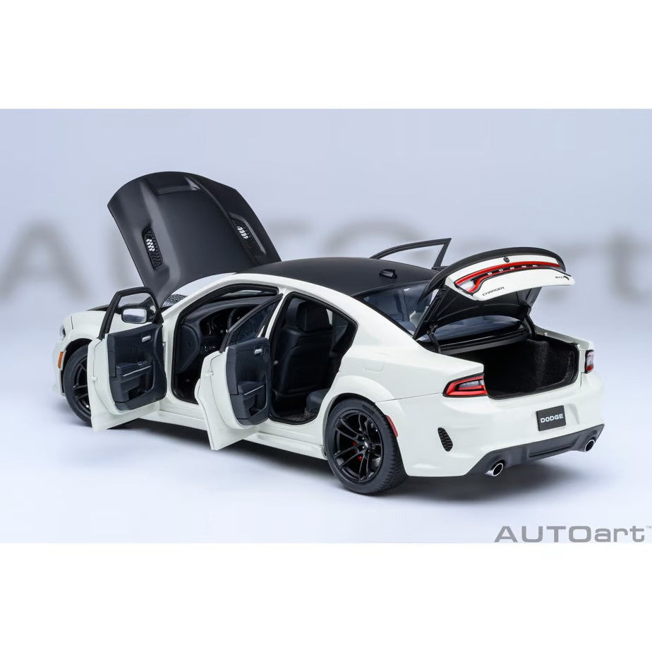 【予約安心出荷】[MDL] オートアート・コンポジットモデルシリーズ 1/18 ダッジ チャージャー SRT ヘルキャット レッドアイ ジェイルブレイク(ホワイト×マットブラック(KNUCKLE WHITE)) 完成品 ミニカー(71751) AUTOart(オートアート)(2026年9月)