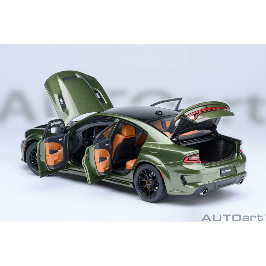 【予約安心出荷】[MDL] オートアート・コンポジットモデルシリーズ 1/18 ダッジ チャージャー SRT ヘルキャット レッドアイ ジェイルブレイク(メタリック・グリーン×ブラック(F8 GREEN)) 完成品 ミニカー(71752) AUTOart(オートアート)(2026年9月)