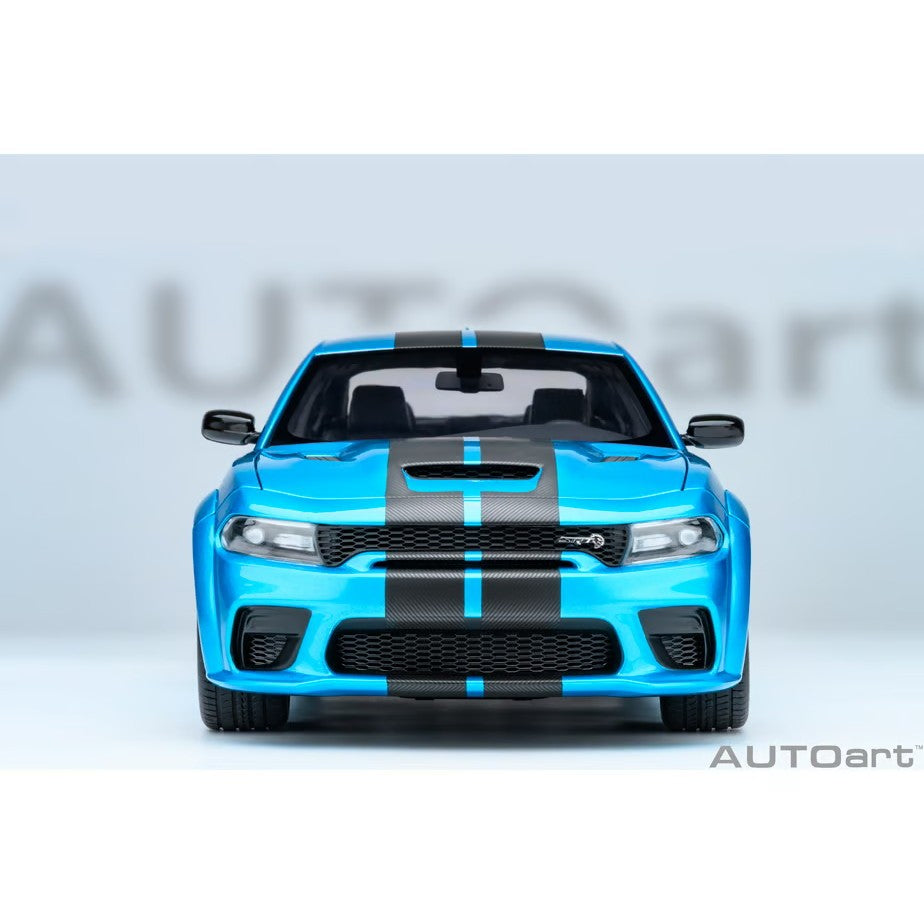 【予約安心出荷】[MDL] オートアート・コンポジットモデルシリーズ 1/18 ダッジ チャージャー SRT ヘルキャット レッドアイ ジェイルブレイク(パール・ブルー×カーボンブラック・ストライプ(B5 BLUE)) 完成品 ミニカー(71753) AUTOart(オートアート)(2026年9月)