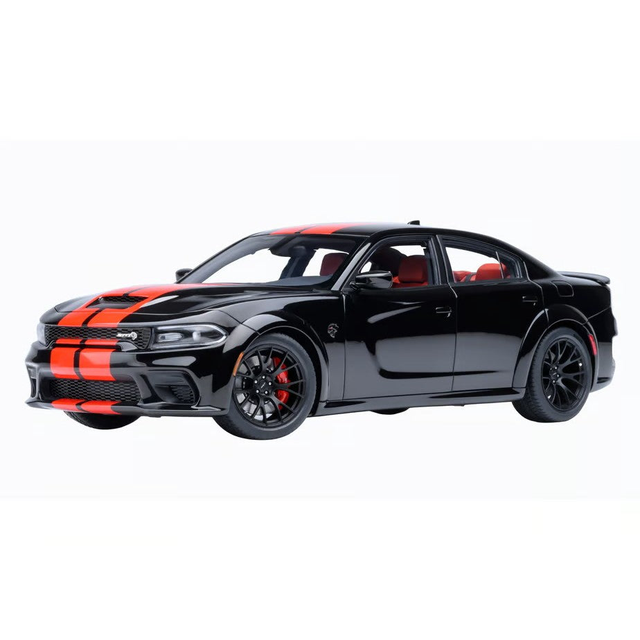 【予約安心出荷】[MDL] オートアート・コンポジットモデルシリーズ 1/18 ダッジ チャージャー SRT ヘルキャット レッドアイ ジェイルブレイク(ブラック×オレンジ・ストライプ(PITCH BLACK)) 完成品 ミニカー(71754) AUTOart(オートアート)(2026年9月)