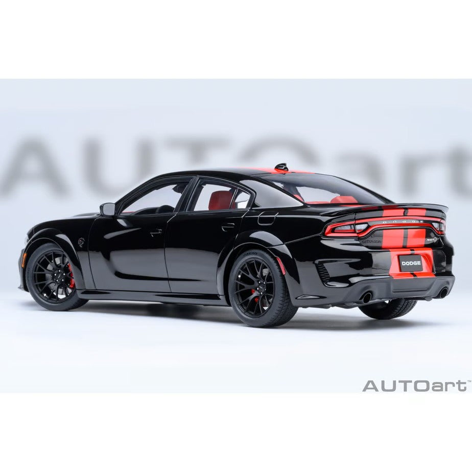 【予約安心出荷】[MDL] オートアート・コンポジットモデルシリーズ 1/18 ダッジ チャージャー SRT ヘルキャット レッドアイ ジェイルブレイク(ブラック×オレンジ・ストライプ(PITCH BLACK)) 完成品 ミニカー(71754) AUTOart(オートアート)(2026年9月)