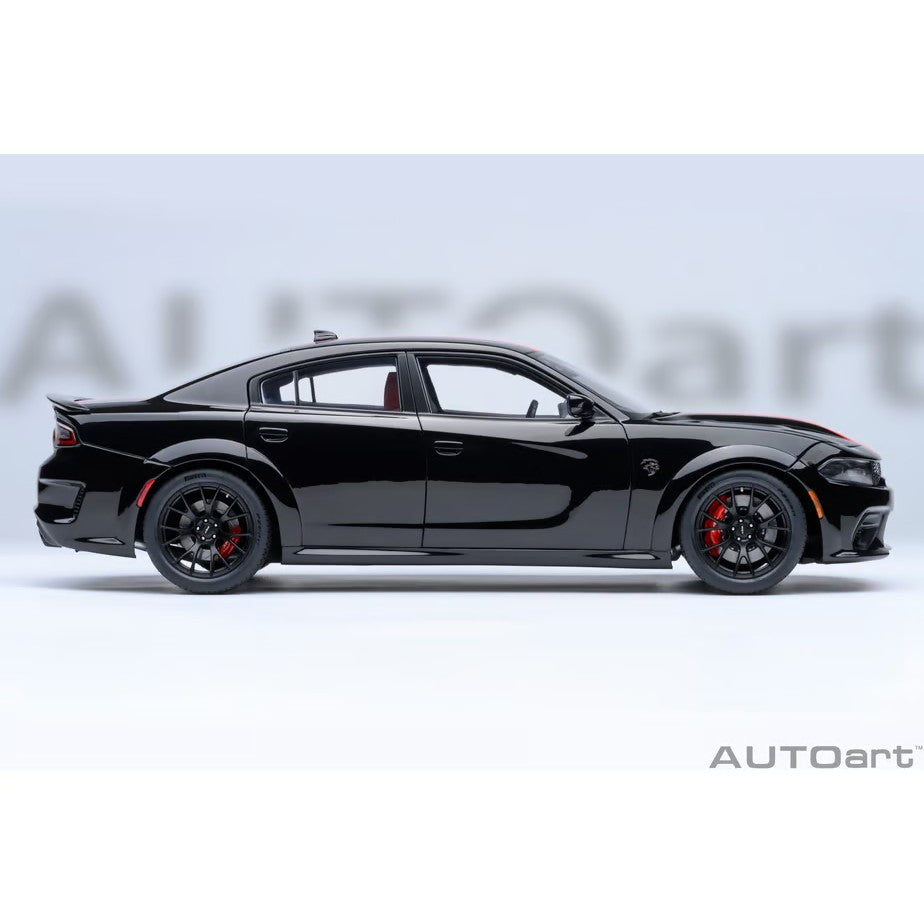 【予約安心出荷】[MDL] オートアート・コンポジットモデルシリーズ 1/18 ダッジ チャージャー SRT ヘルキャット レッドアイ ジェイルブレイク(ブラック×オレンジ・ストライプ(PITCH BLACK)) 完成品 ミニカー(71754) AUTOart(オートアート)(2026年9月)