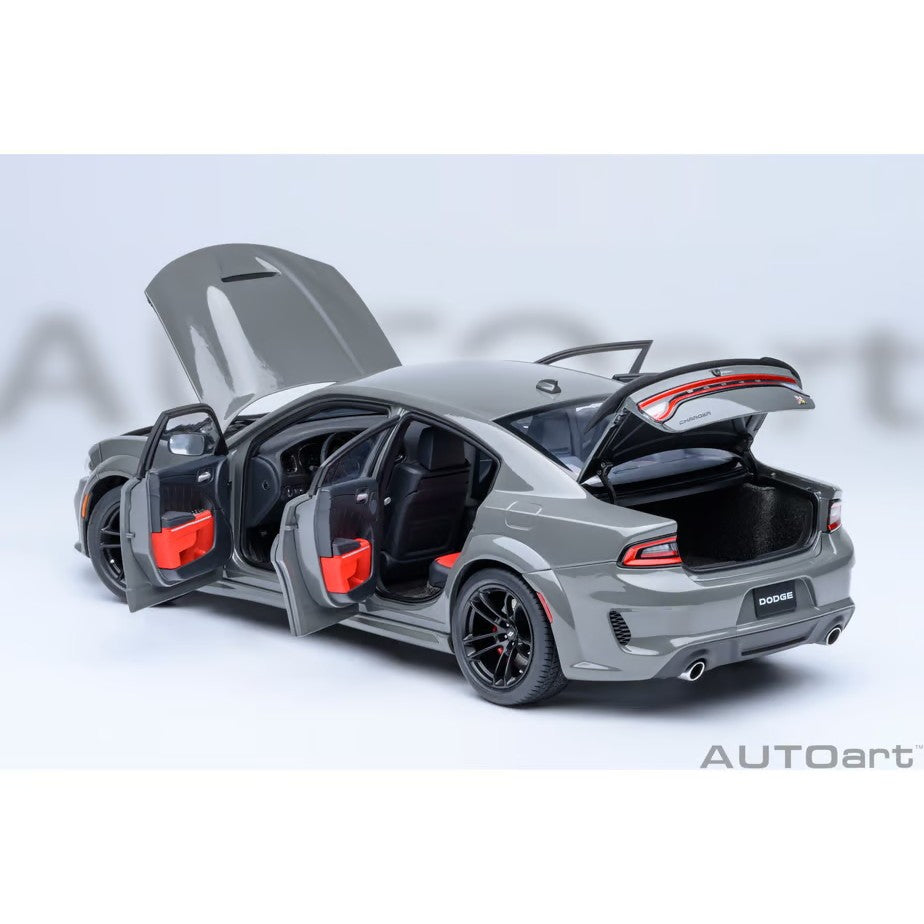 【予約安心出荷】[MDL] オートアート・コンポジットモデルシリーズ 1/18 ダッジ チャージャー スキャットパック ワイドボディ(グレー(DESTROYER GREY)) 完成品 ミニカー(71756) AUTOart(オートアート)(2026年9月)
