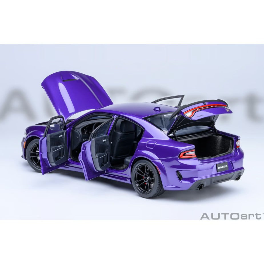 【予約安心出荷】[MDL] オートアート・コンポジットモデルシリーズ 1/18 ダッジ チャージャー スキャットパック ワイドボディ(パール・パープル(PLUM CRAZY)) 完成品 ミニカー(71757) AUTOart(オートアート)(2026年9月)