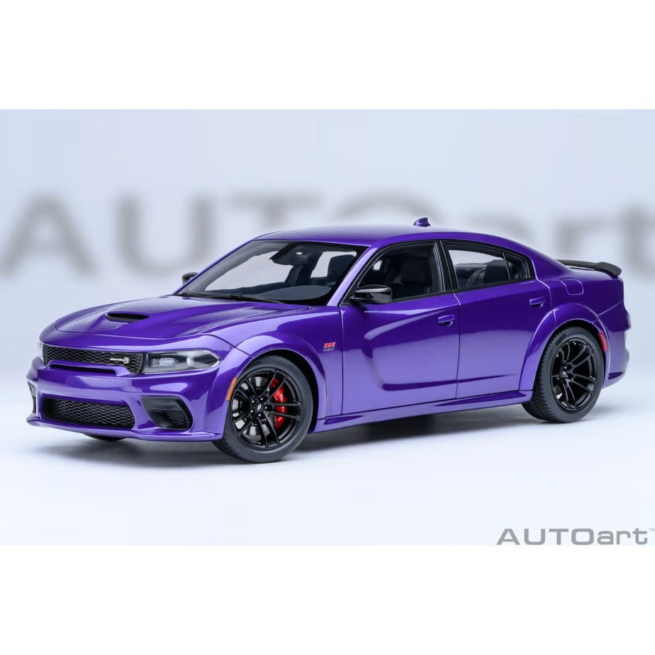 【予約安心出荷】[MDL] オートアート・コンポジットモデルシリーズ 1/18 ダッジ チャージャー スキャットパック ワイドボディ(パール・パープル(PLUM CRAZY)) 完成品 ミニカー(71757) AUTOart(オートアート)(2026年9月)