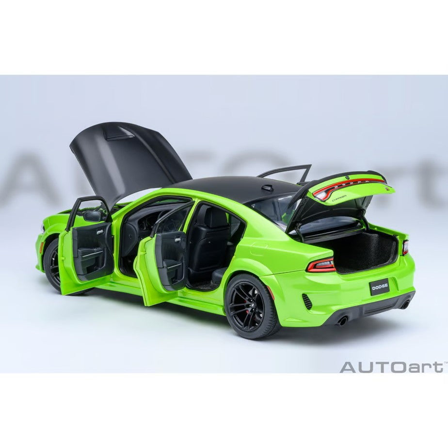 【予約安心出荷】[MDL] オートアート・コンポジットモデルシリーズ 1/18 ダッジ チャージャー スキャットパック ワイドボディ(メタリック・ライムグリーン×マットブラック(SUBLIME)) 完成品 ミニカー(71758) AUTOart(オートアート)(2026年9月)