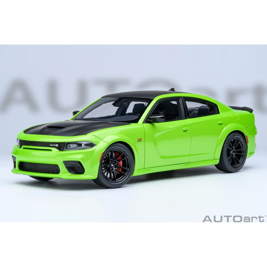 【予約安心出荷】[MDL] オートアート・コンポジットモデルシリーズ 1/18 ダッジ チャージャー スキャットパック ワイドボディ(メタリック・ライムグリーン×マットブラック(SUBLIME)) 完成品 ミニカー(71758) AUTOart(オートアート)(2026年9月)