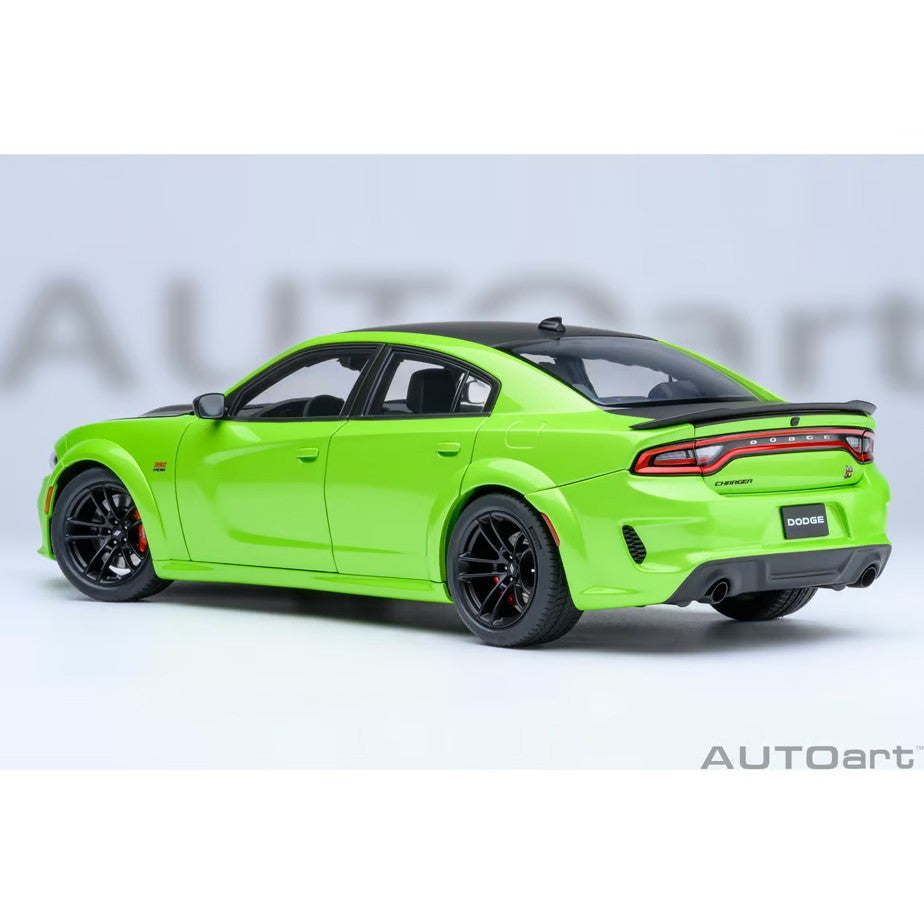 【予約安心出荷】[MDL] オートアート・コンポジットモデルシリーズ 1/18 ダッジ チャージャー スキャットパック ワイドボディ(メタリック・ライムグリーン×マットブラック(SUBLIME)) 完成品 ミニカー(71758) AUTOart(オートアート)(2026年9月)