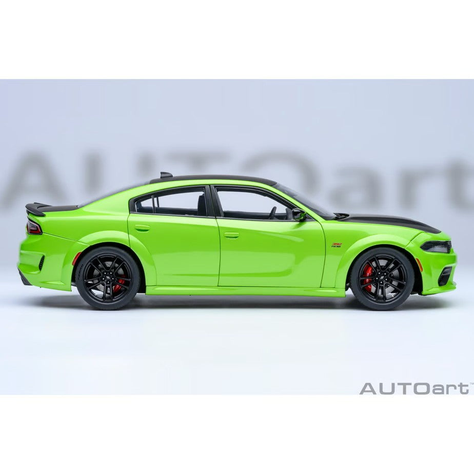 【予約安心出荷】[MDL] オートアート・コンポジットモデルシリーズ 1/18 ダッジ チャージャー スキャットパック ワイドボディ(メタリック・ライムグリーン×マットブラック(SUBLIME)) 完成品 ミニカー(71758) AUTOart(オートアート)(2026年9月)