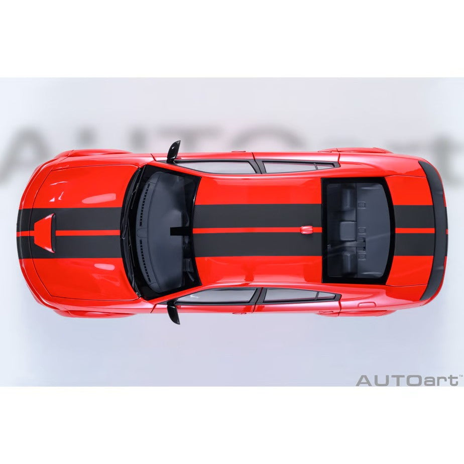 【予約安心出荷】[MDL] オートアート・コンポジットモデルシリーズ 1/18 ダッジ チャージャー スキャットパック ワイドボディ(レッド×カーボンブラック・ストライプ(TORRED)) 完成品 ミニカー(71759) AUTOart(オートアート)(2026年9月)