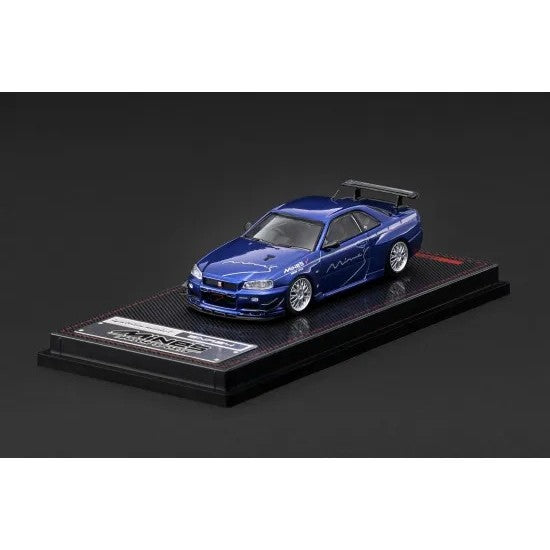 【予約安心出荷】[MDL] 1/64 Nissan Skyline(スカイライン) GT-R Mine's R34 Blue Metallic(ブルーメタリック) 完成品 ミニカー(IG4094) ignition model(イグニッションモデル)(2027年5月)