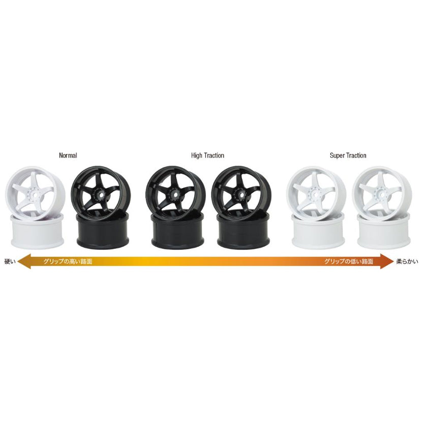 【新品即納】[RC] N-Type Drift Wheel Super Traction/+6/Black ラジコン用アクセサリ(GD056) 疾風/HAYATE(20240731)