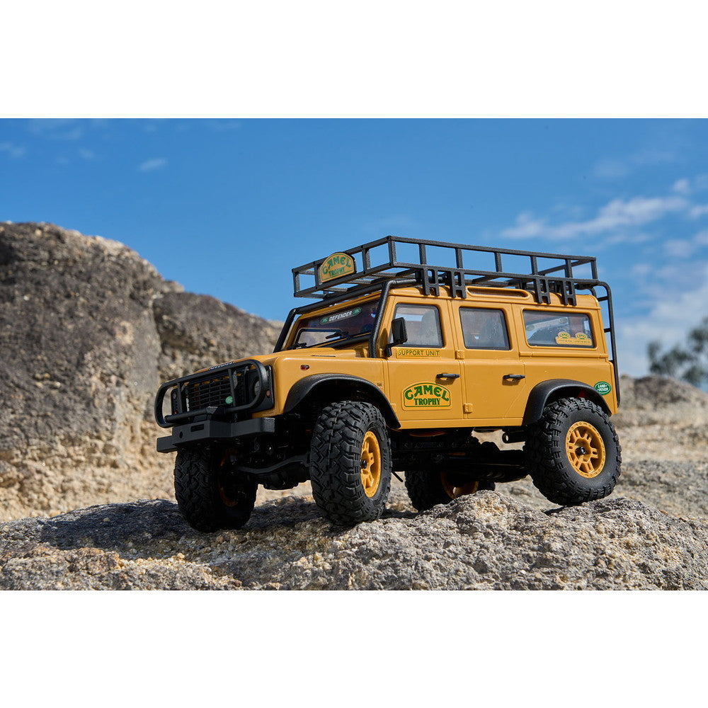 【新品即納】[RC] 1/24 リアリスティックRC完成モデル ランドローバー ディフェンダー 110(イエロー) ラジコン(FMS12482RTRYL) FMS(20240831)