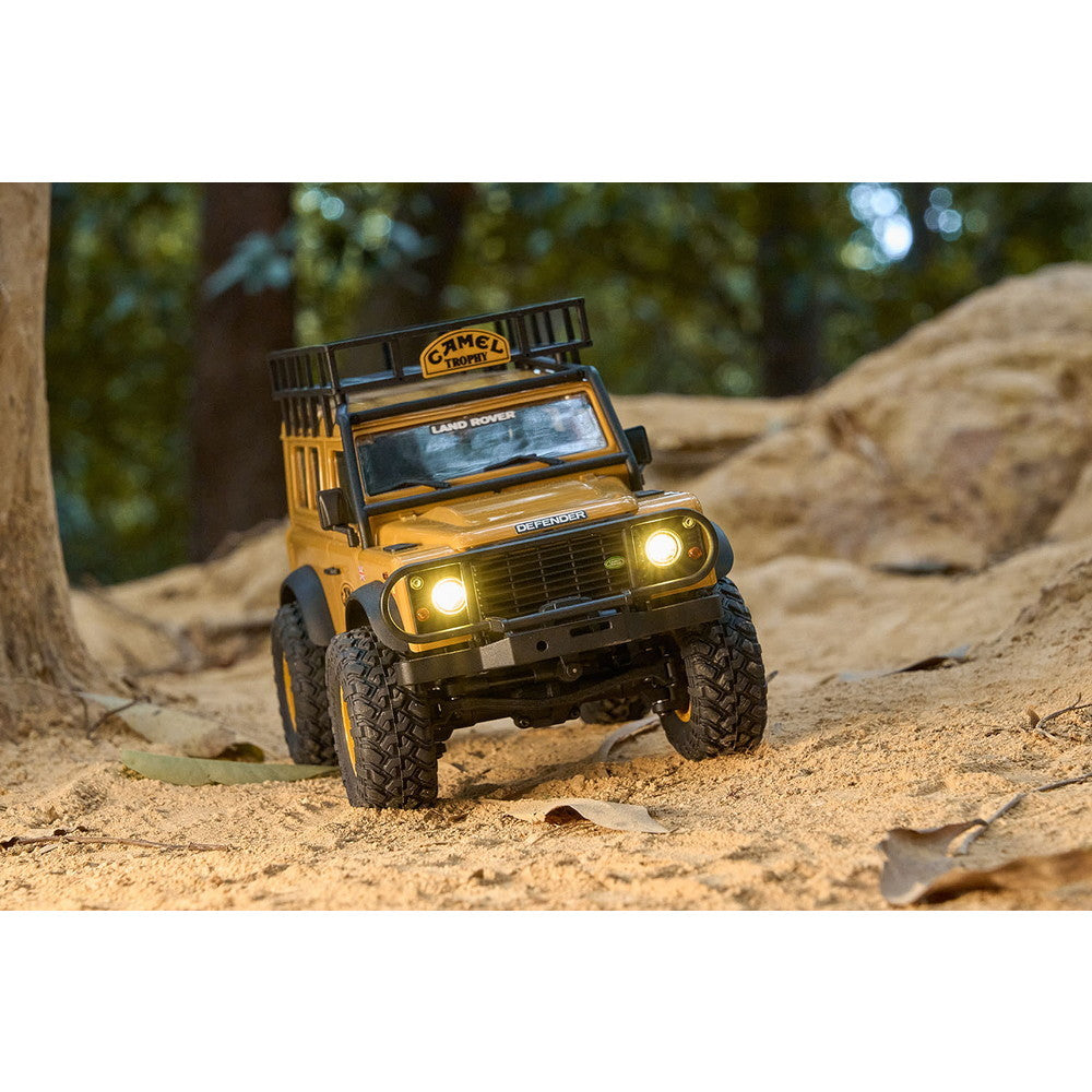 【新品即納】[RC] 1/24 リアリスティックRC完成モデル ランドローバー ディフェンダー 110(イエロー) ラジコン(FMS12482RTRYL) FMS(20240831)