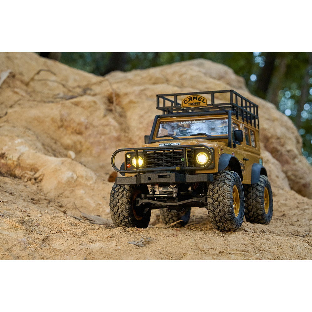 【新品即納】[RC] 1/24 リアリスティックRC完成モデル ランドローバー ディフェンダー 110(イエロー) ラジコン(FMS12482RTRYL) FMS(20240831)