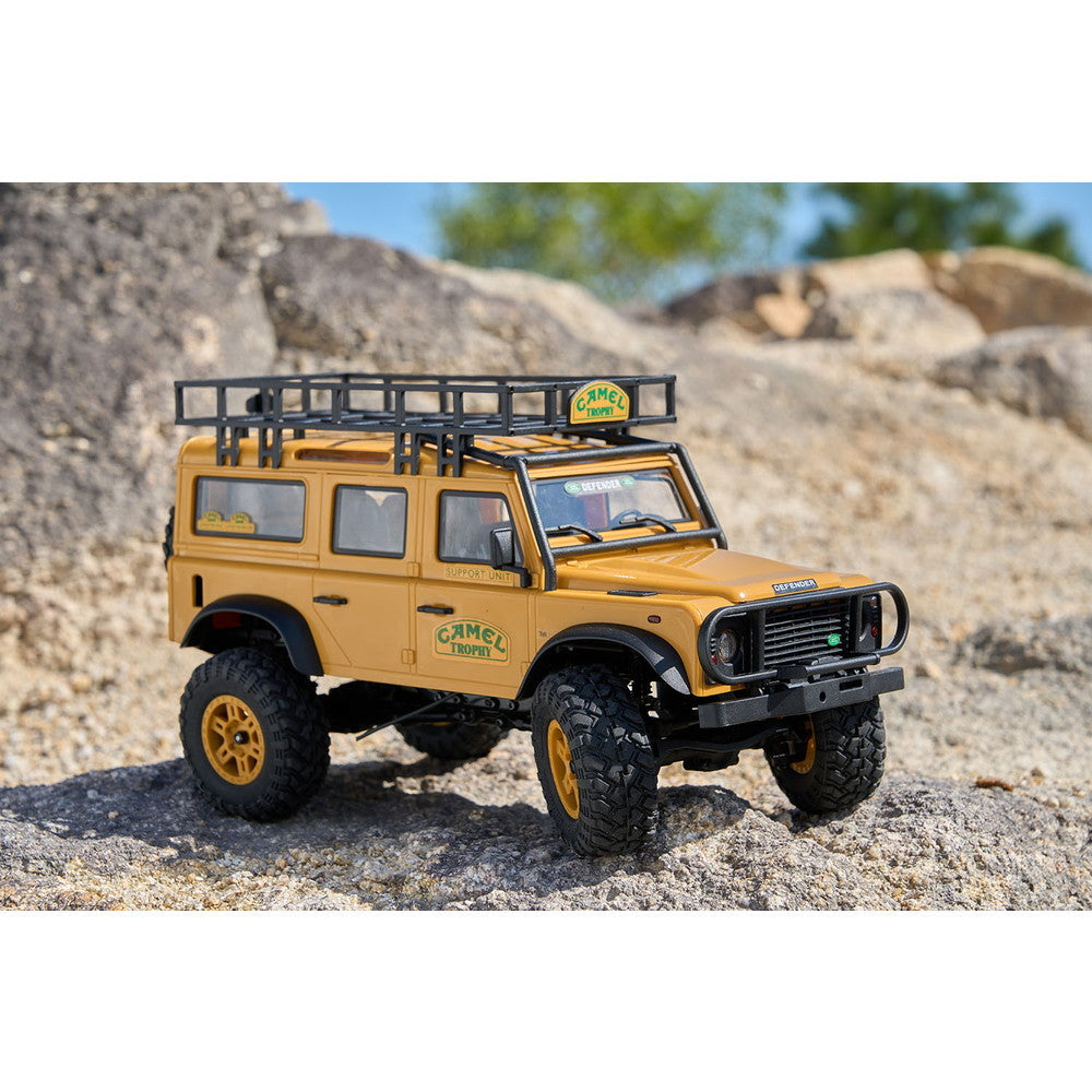 【新品即納】[RC] 1/24 リアリスティックRC完成モデル ランドローバー ディフェンダー 110(イエロー) ラジコン(FMS12482RTRYL) FMS(20240831)