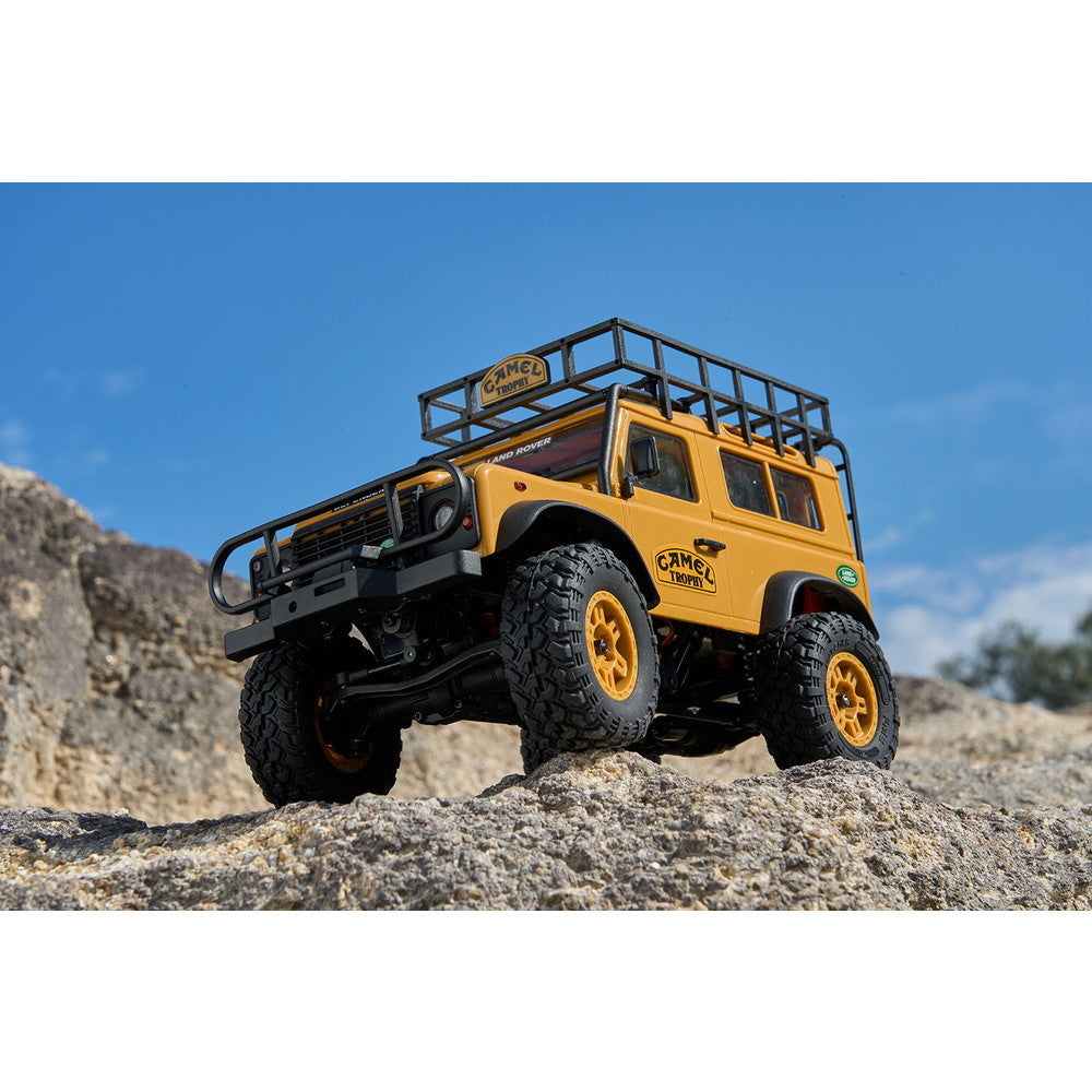 【新品即納】[RC] 1/24 リアリスティックRC完成モデル ランドローバー ディフェンダー 90(イエロー) ラジコン(FMS12491RTRYL) FMS(20240831)