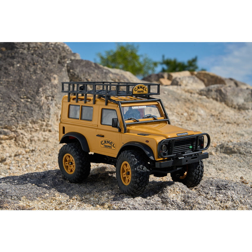 【新品即納】[RC] 1/24 リアリスティックRC完成モデル ランドローバー ディフェンダー 90(イエロー) ラジコン(FMS12491RTRYL) FMS(20240831)