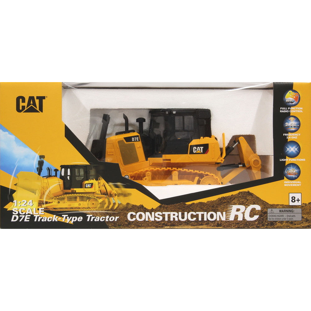 【新品即納】[RC] (再販) 電動RC建機シリーズ 1/24 キャタピラー CAT D7E ブルドーザ ライト&サウンドギミック搭載ver. ラジコン(DM25002) DIECAST MASTERS(ダイキャストマスター) (20241031)