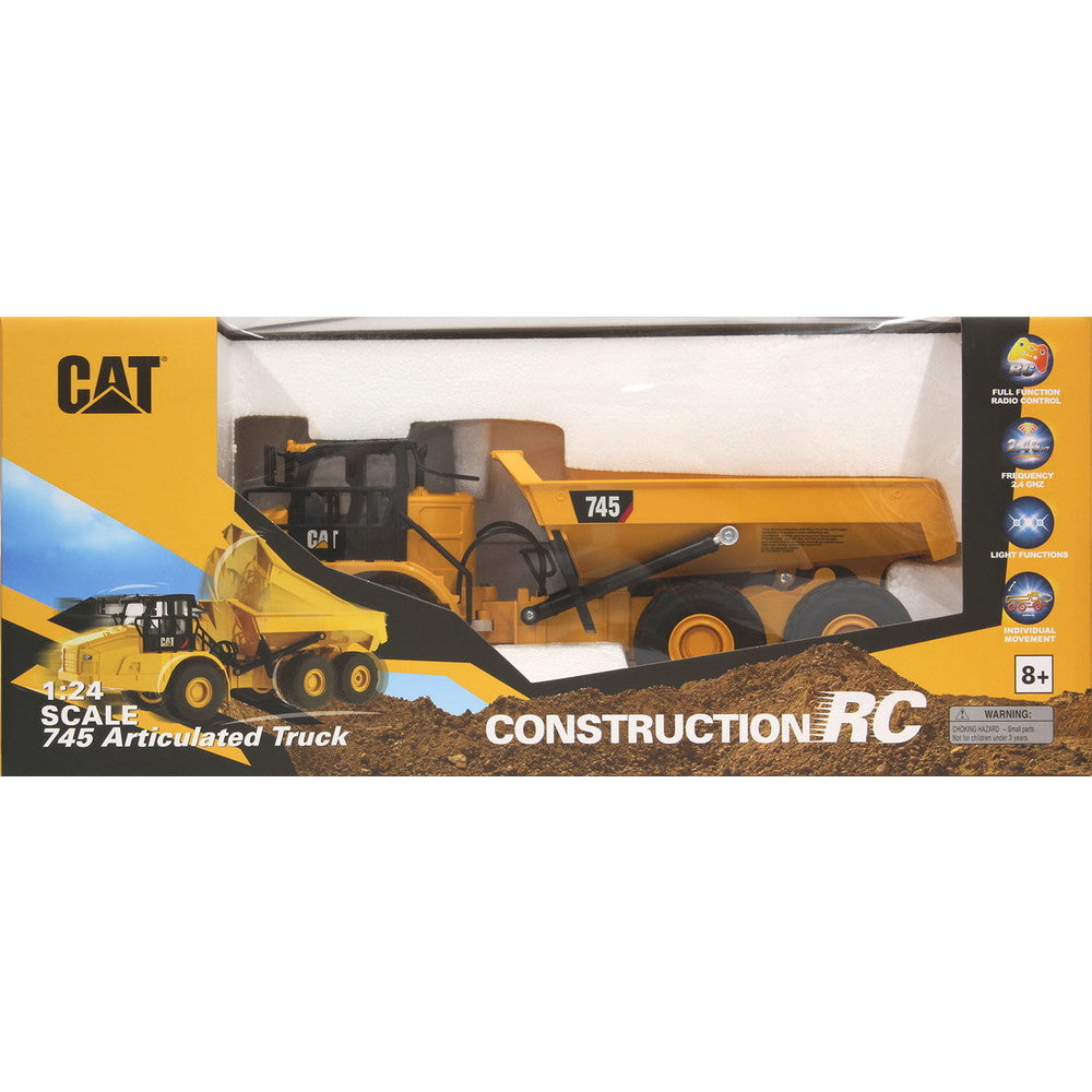 【新品即納】[RC] (再販) 電動RC建機シリーズ 1/24 キャタピラー CAT 745 アーティキュレートダンプトラック ライト&サウンドギミック搭載ver. ラジコン(DM25004) DIECAST MASTERS(ダイキャストマスター) (20241031)