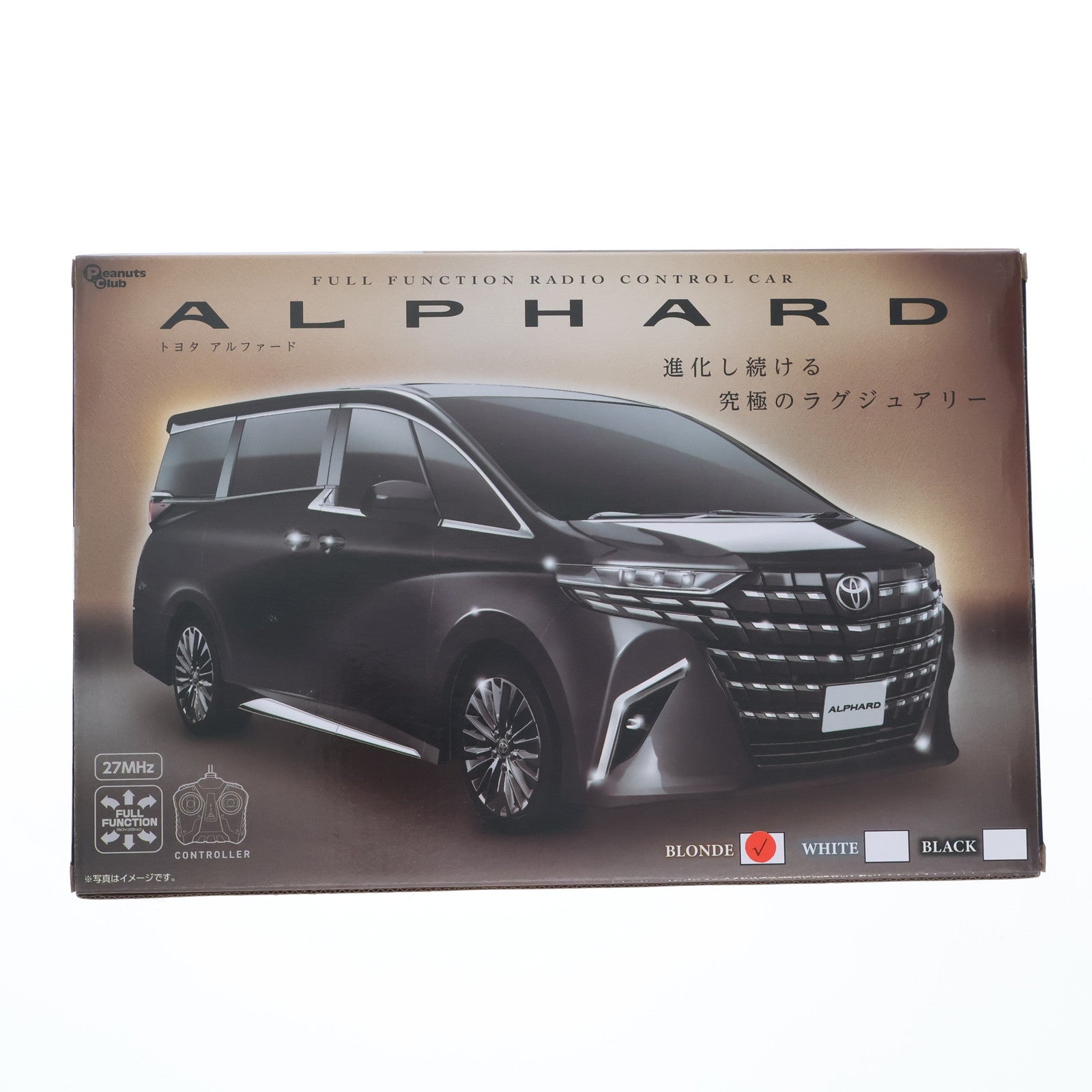 【中古即納】[RC] FULLFUNCTION RADIO CONTROL CAR トヨタ ALPHARD(アルファード)(ブロンド) 27MHz仕様 ラジコン(AHR3231) ピーナッツ・クラブ(19991231)