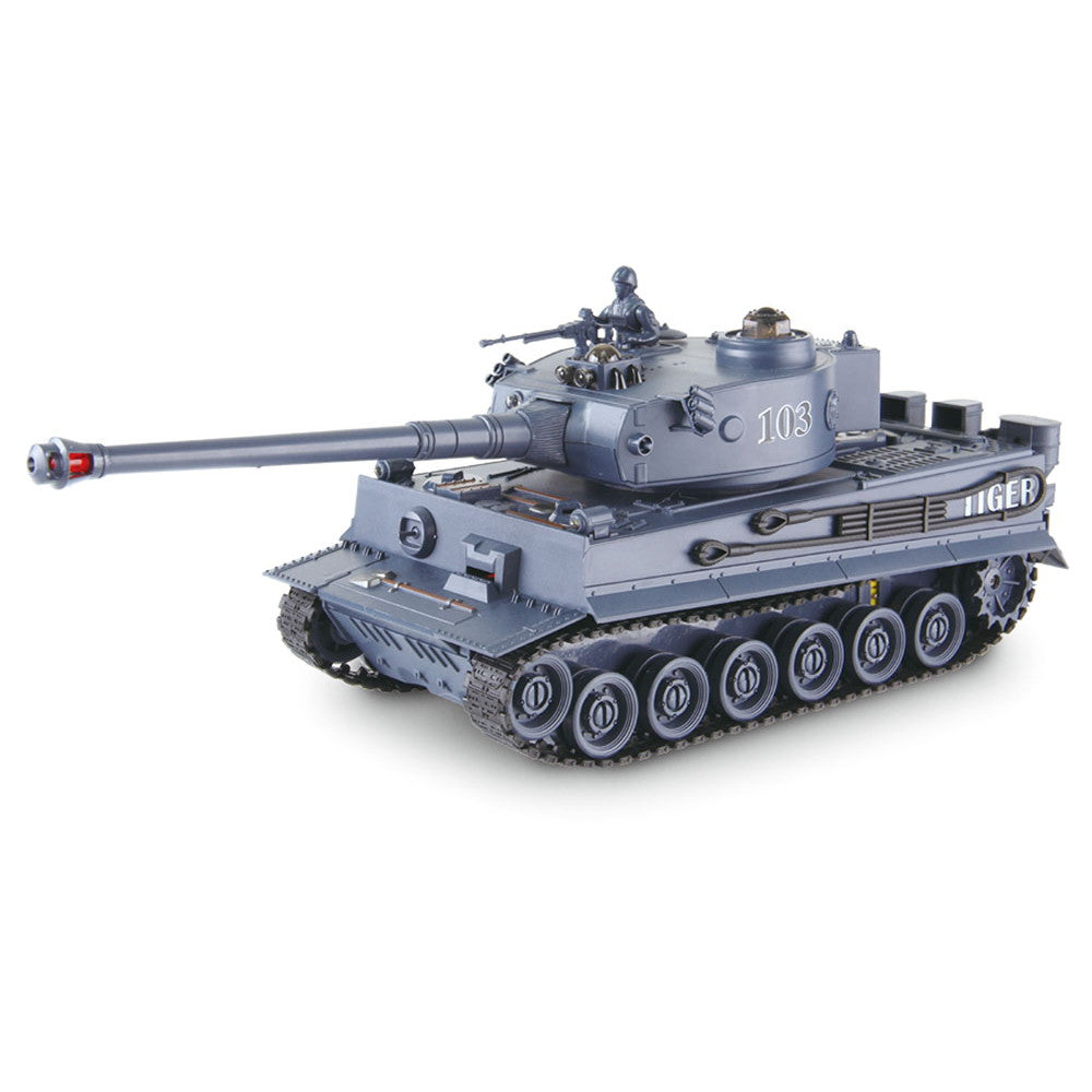 【新品即納】[RC] (再販) RC ワールドバトルタンク(赤外線バトルシステム搭載) ドイツ タイガーI型(40MHz) ラジコン 童友社(20250731)