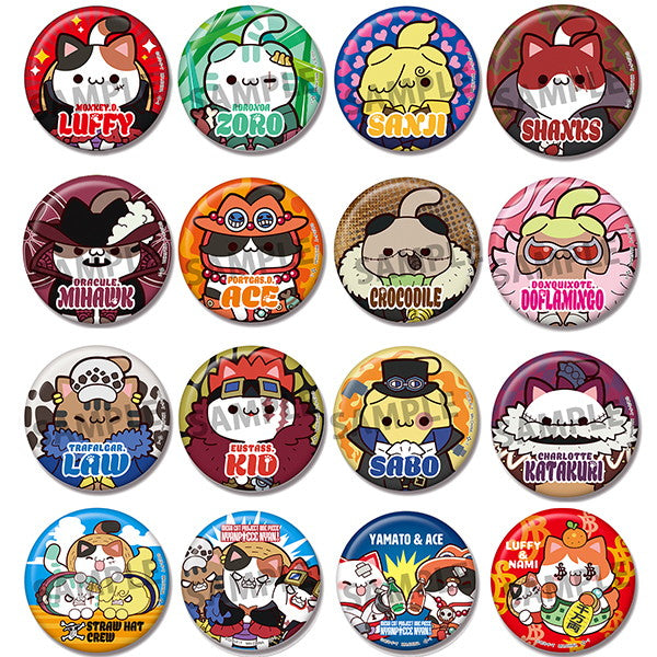 【新品即納】[GDS] (BOX) MEGA CAT PROJECT ニャンピースニャーン! 缶バッジコレクション ONE PIECE(ワンピース)(16個) メガハウス(20250531)