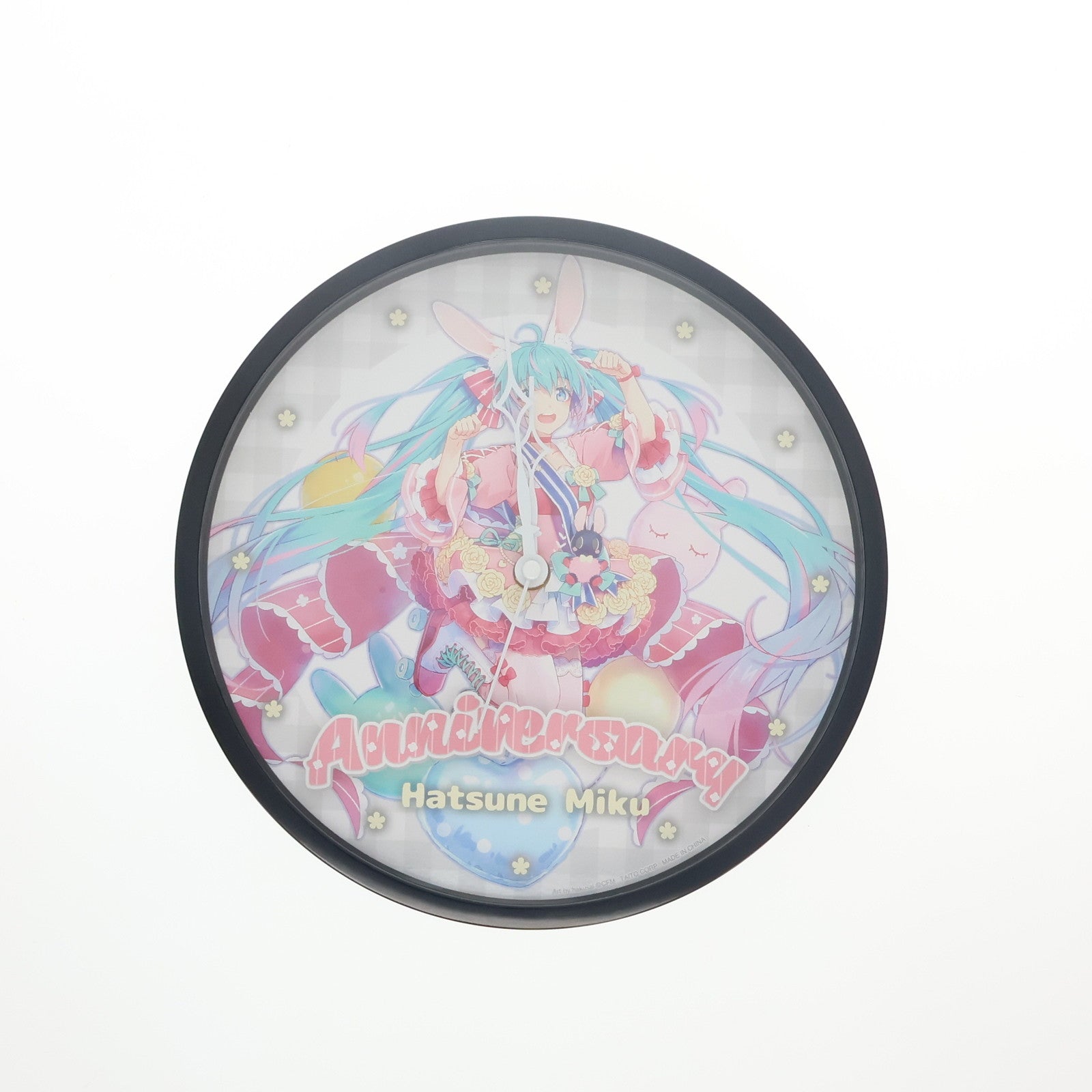 【中古即納】[GDS] タイトーオンラインクレーン限定 初音ミク(ウサ耳/全身) 描き下ろしバースデーウォールクロック キャラクター・ボーカル・シリーズ01 初音ミク プライズ タイトー(20210710)