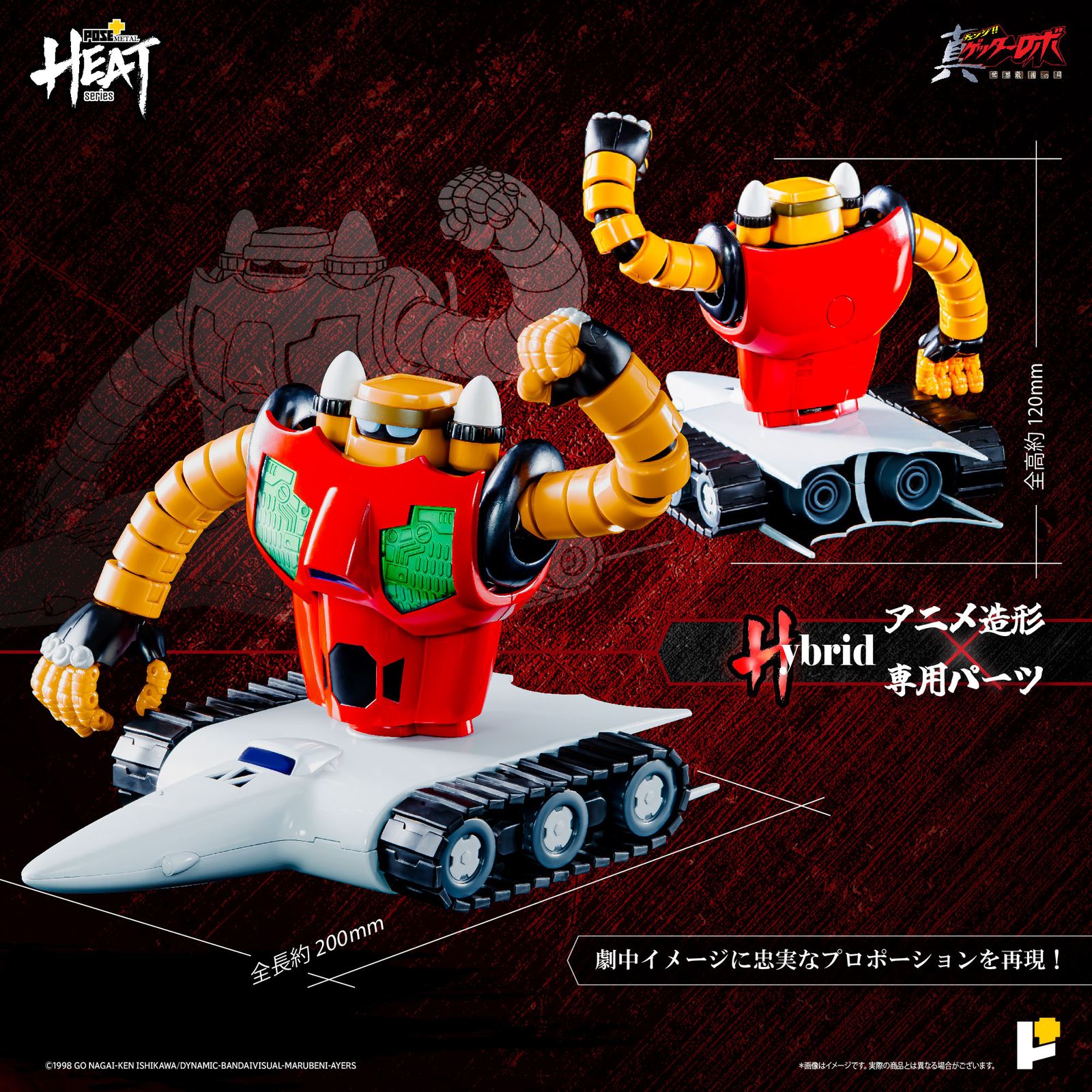 【新品即納】[FIG] (再販) POSE+METAL HEAT ゲッター3(世界最後の日Ver.) 真(チェンジ!!)ゲッターロボ 世界最後の日 完成品 可動フィギュア AWAKEN STUDIO(20250912)